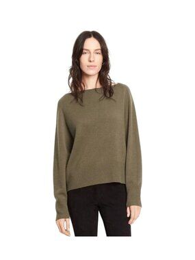 VINCE Sweater Women Sz M 100% Cashmere Boat Neck Long Sleeve Pullover Oversized